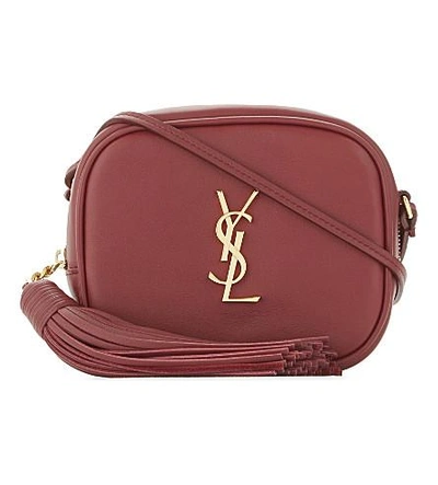 Shop Saint Laurent Blogger Leather Shoulder Bag In Pallisandre