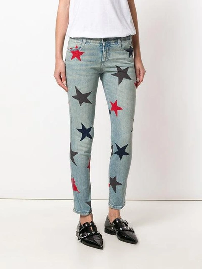 Shop Stella Mccartney Stars Skinny Jeans In Blue