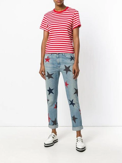 Shop Stella Mccartney Stars Skinny Boyfriend Jeans In Blue