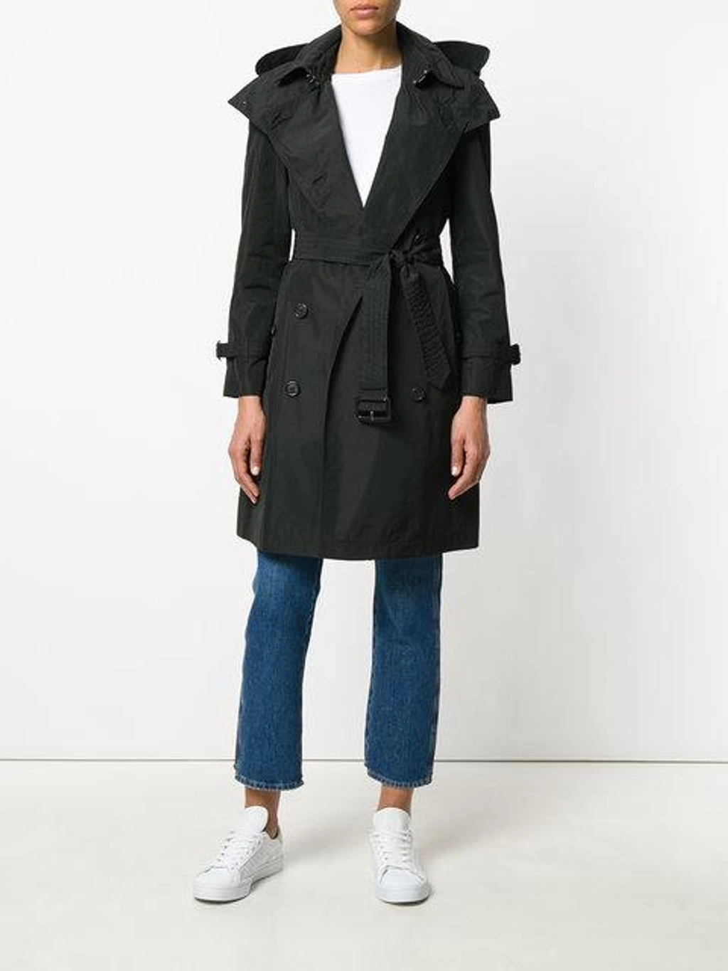 Burberry Amberford Packaway Rain Trench Coat Black ModeSens