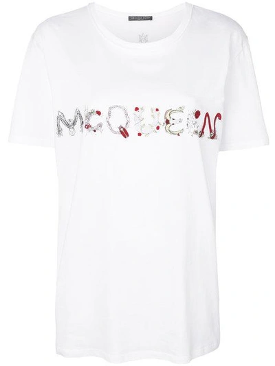 Shop Alexander Mcqueen Bug-print T-shirt - White