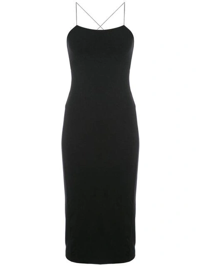 Alexander Wang T Alexanderwang.t Black Strappy Cami Tank Dress