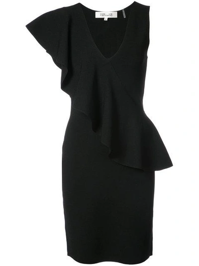 Shop Diane Von Furstenberg Asymmetrical Ruffled Dress