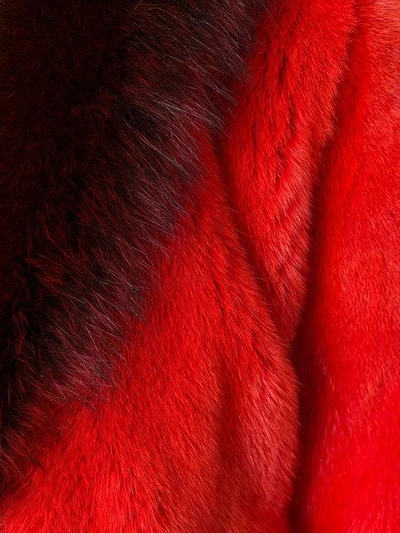 Shop Givenchy Panelled Coat In Red