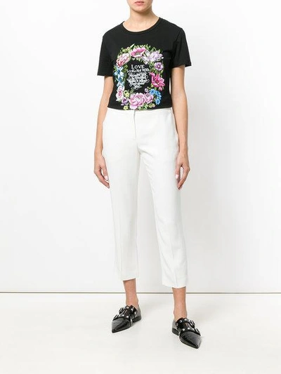Shop Alexander Mcqueen Cropped Tailored Trousers In White