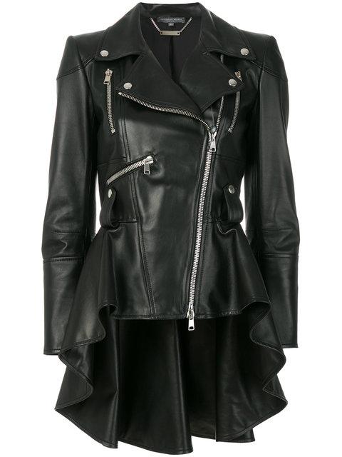 alexander mcqueen leather peplum jacket