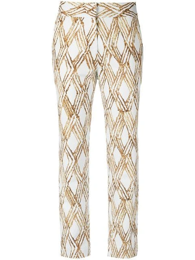 Shop Andrea Marques Cropped Trousers - Neutrals