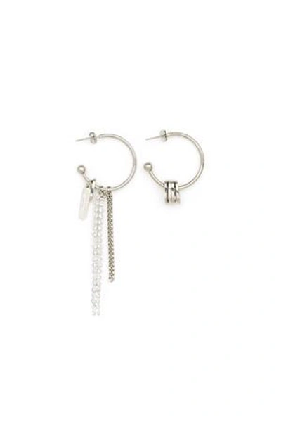 Shop Justine Clenquet Opening Ceremony Andrew Hoop Earrings In Silver