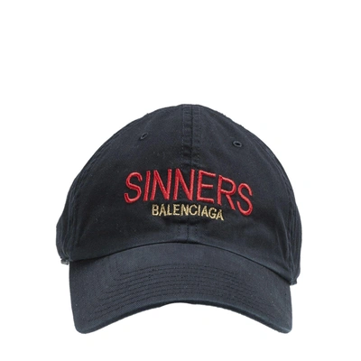 Shop Balenciaga Sinners Hat In Black