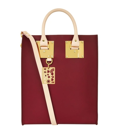 Shop Sophie Hulme Mini Albion Tote Bag In Berry Blossom/pink