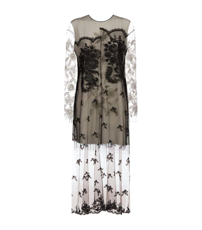 Shop Stella Mccartney Iana Embellished Tulle Dress In Grey