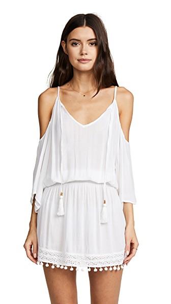 Ella Moss Woven Moments Cold Shoulder Tunic In Off White | ModeSens