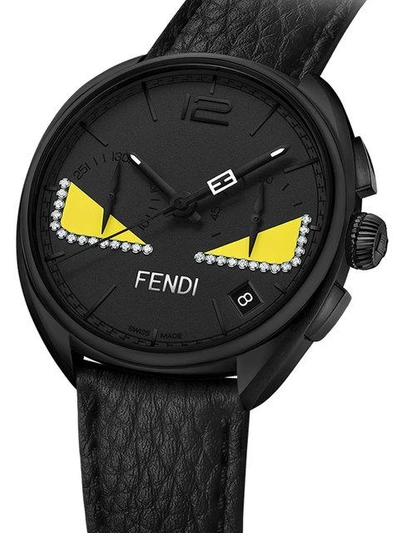 Shop Fendi Momento  Bugs Watch In Black