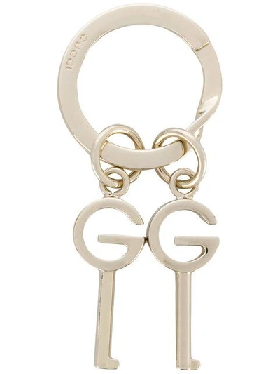Shop Gucci Gg Keys Keyring In Metallic