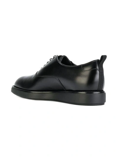 Shop Prada Rubber Sole Oxford Shoes In Black