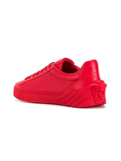 Shop Versace 3d Medusa Sneakers In Red