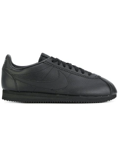 Nike Classic Cortez Black Leather Sneakers | ModeSens