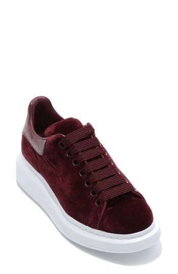 alexander mcqueen burgundy sneakers