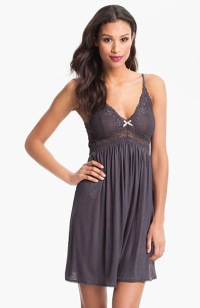 Shop Eberjey 'colette' Chemise In Pebble