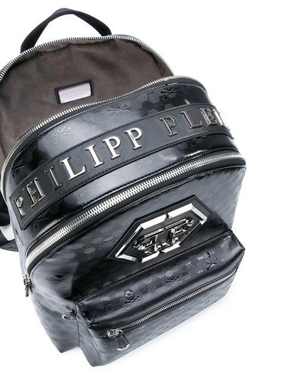 Shop Philipp Plein Skull Embossed Backpack