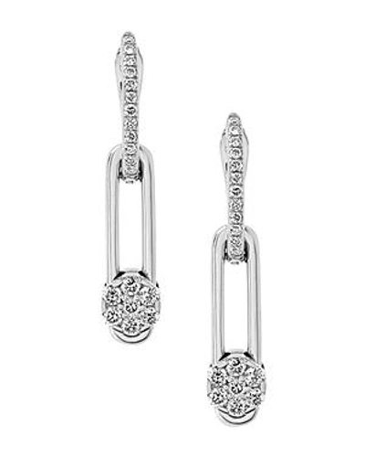 Shop Hulchi Belluni 18k White Gold Tresore Diamond Linear Drop Earrings