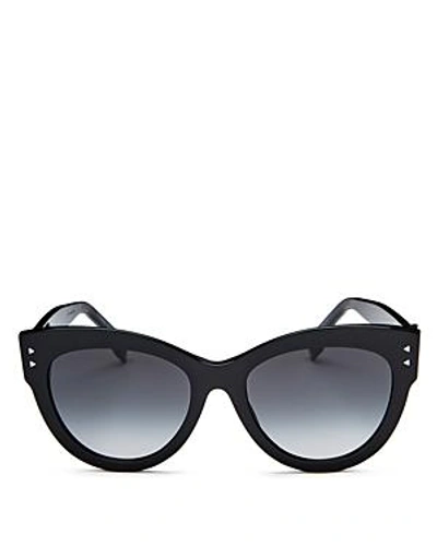 Shop Fendi Women's Cat Eye Sunglasses, 56mm In Black/dark Gray Gradient