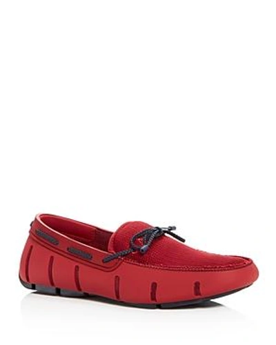Shop Swims Men's Braided Lace Rubber Loafers In Red