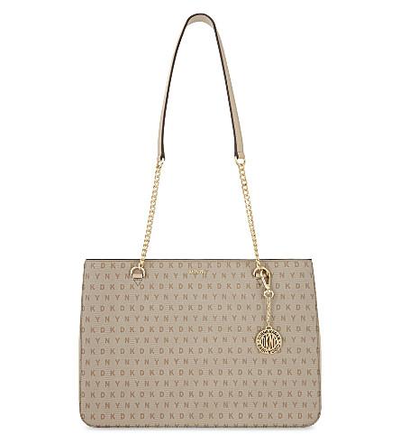 dkny bryant park large leather shoulder bag