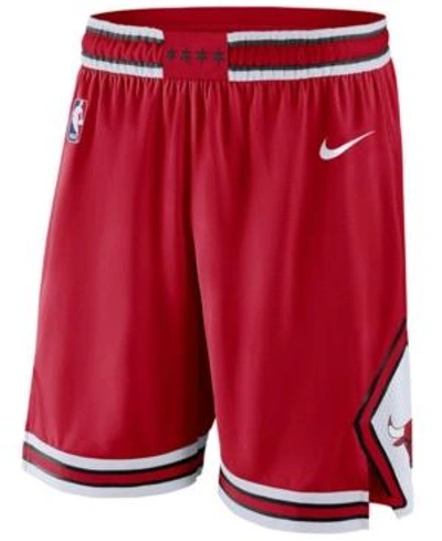 Shop Nike Men's Chicago Bulls Icon Swingman Shorts In Red/white