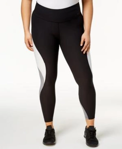 Shop Nike Plus Size Power Legend Colorblocked Leggings In Black/cool Grey