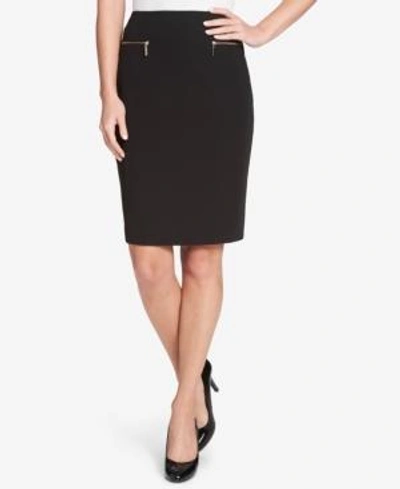 Shop Tommy Hilfiger Women's Pencil Skirt In Black