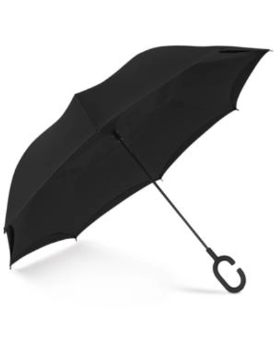 Shop Shedrain Reversible Open Umbrella In Black/black