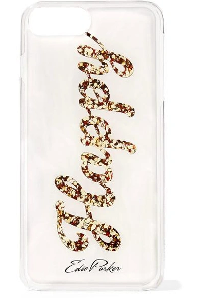 Shop Edie Parker + Goo.ey Printed Coated-acrylic Iphone 6 And 7 Plus Case In White