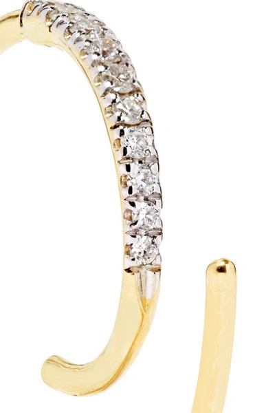 Shop Maria Black Loop 14-karat Gold Diamond Earring