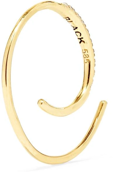 Shop Maria Black Loop 14-karat Gold Diamond Earring