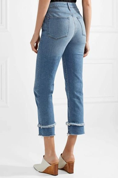 Shop 3x1 W3 Petal Higher Ground Frayed High-rise Slim-leg Jeans