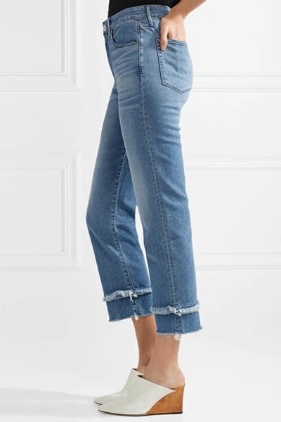 Shop 3x1 W3 Petal Higher Ground Frayed High-rise Slim-leg Jeans