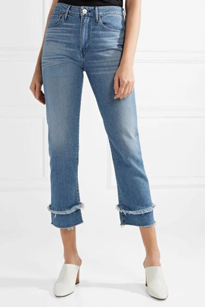 Shop 3x1 W3 Petal Higher Ground Frayed High-rise Slim-leg Jeans