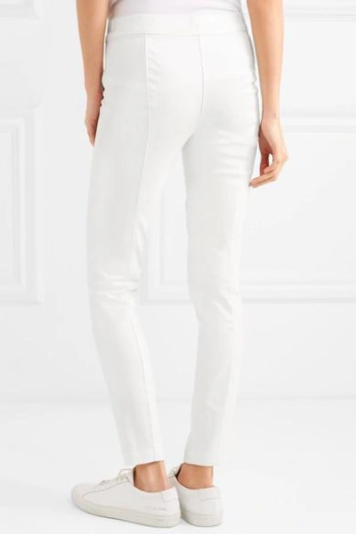 Shop The Row Stratton Stretch Cotton-blend Leggings In White