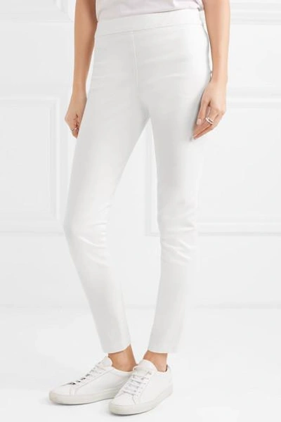 Shop The Row Stratton Stretch Cotton-blend Leggings In White