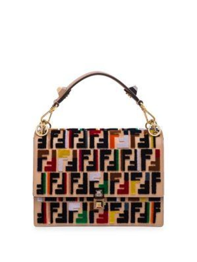 Shop Fendi Kan I Velvet Stitch Handbag In Multi
