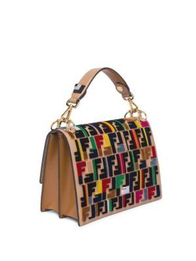 Shop Fendi Kan I Velvet Stitch Handbag In Multi