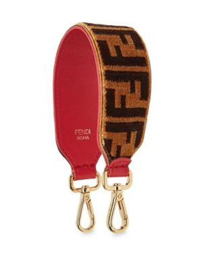 Shop Fendi Women's Mini Strap You Velvet Strap In Neutral