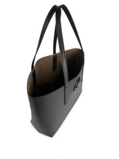 Shop Fendi Women's Leather Shopper In Nero