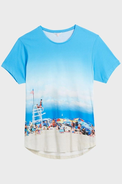 Shop Orlebar Brown Ob-t Photographic Cotton T-shirt In Multicoloured