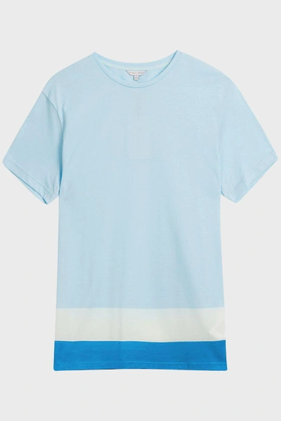 Shop Orlebar Brown Sammy Block Stripe Cotton T-shirt In Blue