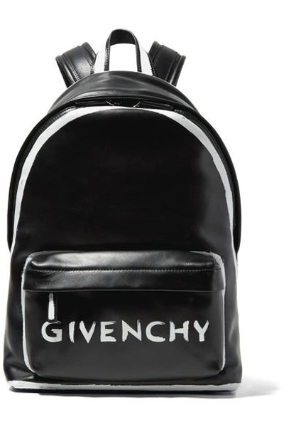 Shop Givenchy Printed Leather Backpack In Black