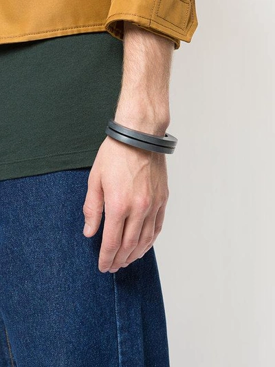 Shop Parts Of Four Crescent Crevice Bracelet In Grey
