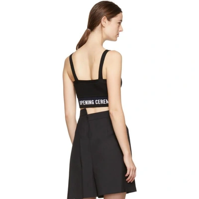 Shop Opening Ceremony Black Logo Knit Tank Top In 0002 Black