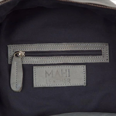 Shop Mahi Leather Leather Classic Backpack Rucksack In Vintage Grey